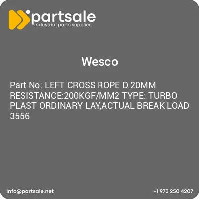 wesco-left-cross-rope-d20mm-resistance200kgfmm2-type-turbo-plast-ordinary-layactual-break-load-3556