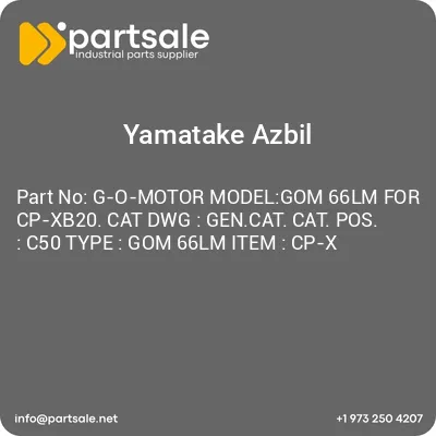 g-o-motor-modelgom-66lm-for-cp-xb20-cat-dwg-gencat-cat-pos-c50-type-gom-66lm-item-cp-x