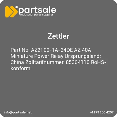 az2100-1a-24de-az-40a-miniature-power-relay-ursprungsland-china-zolltarifnummer-85364110-rohs-konform